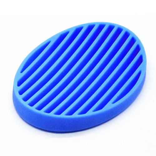 Silicone Soap Saver Pad – Non-Slip Silicone Soap Holder Tray – Blue - Image 1