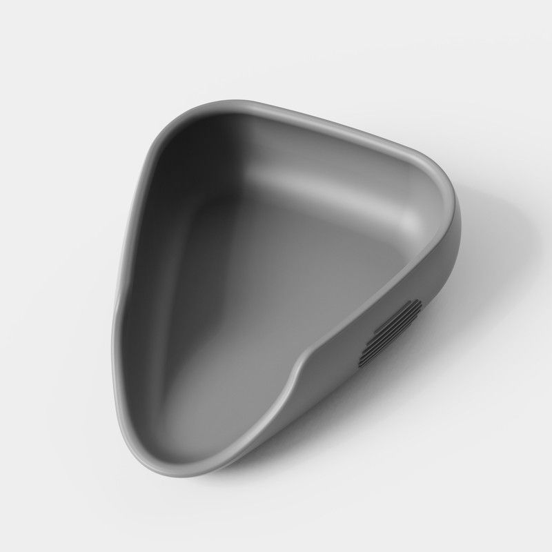 Silicone Coffee Bean Weighing Tray, Triangular Coffee Dosing Vessel, Reusable Silicone Scoop Tray for Coffee Bean Scale, Barista Coffee Accessory-Gray - Image 1