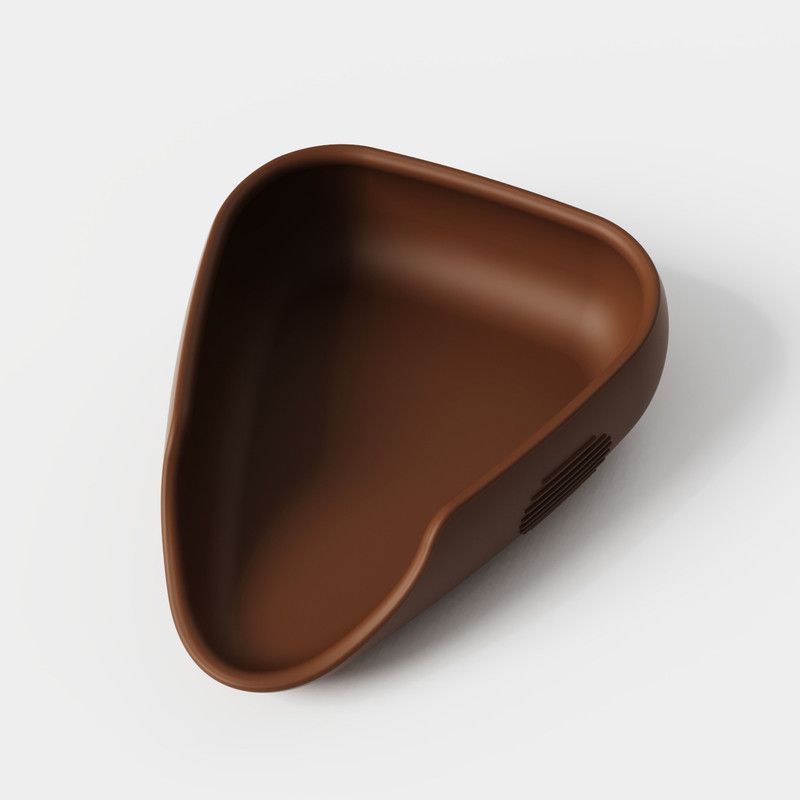 Silicone Coffee Bean Weighing Tray, Triangular Coffee Dosing Vessel, Reusable Silicone Scoop Tray for Coffee Bean Scale, Barista Coffee Accessory-Brown - Image 1