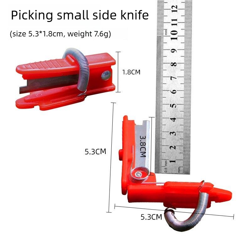 Spring Pruning Shears for Fruit Vegetable Picking, Detachable Blade Garden Harvest Cutter, Portable Plant Stem Cutting Tool-Red - Image 3