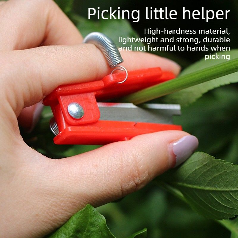 Spring Pruning Shears for Fruit Vegetable Picking, Detachable Blade Garden Harvest Cutter, Portable Plant Stem Cutting Tool-Green - Image 2