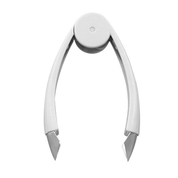 Stem Remover Tool for Strawberry, V Shape Fruit Huller Clip, Portable Berry Leaf Corer Picker for Kitchen-Gray - Image 1