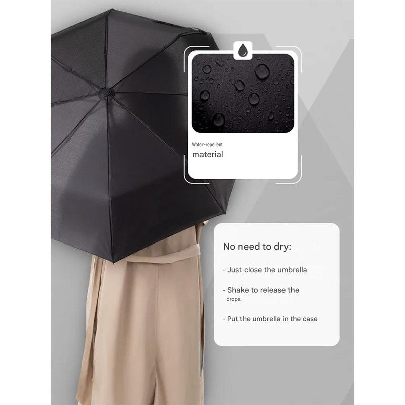 12 Ribs Semi Automatic Foldable Sun Umbrella Large Wind Resistant Portable Travel Umbrella - Image 4