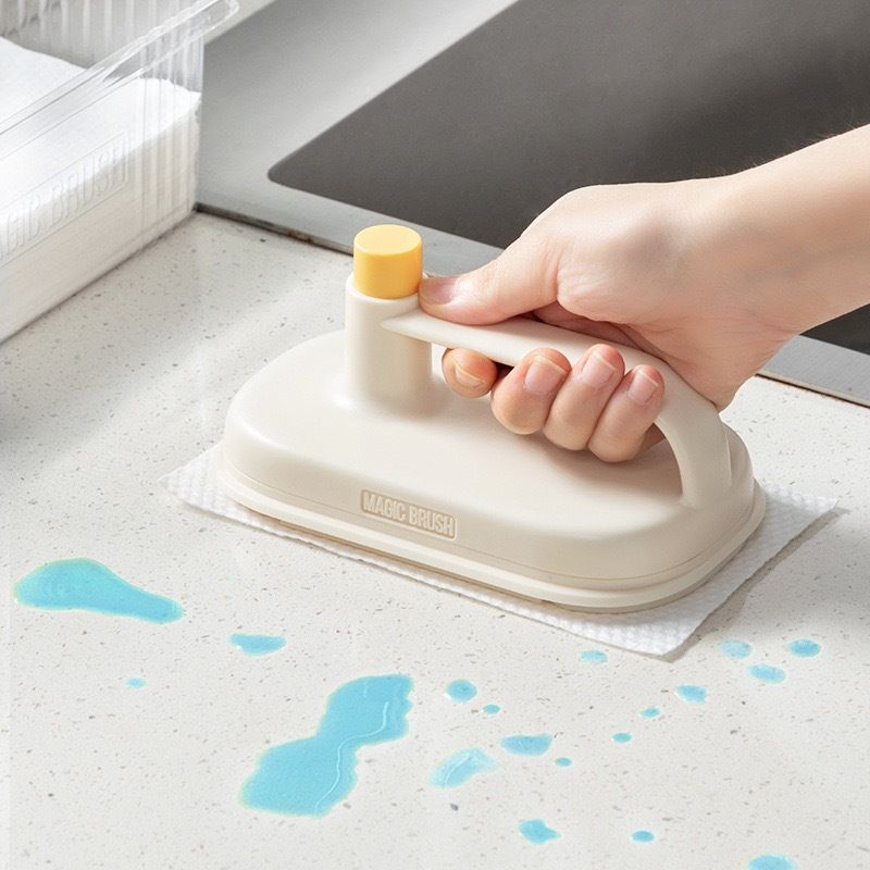 Disposable Kitchen Cleaning Hand Tool with 10Pcs Replacement Wipes Multi Surface Grease Remover Cleaner - Image 2