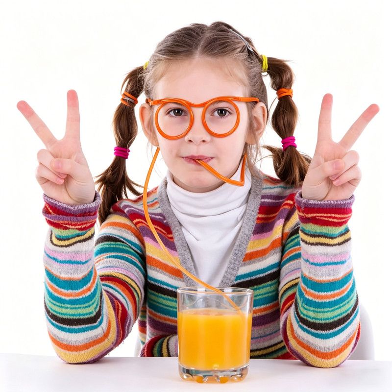 5-Pack Silly Straws Glasses, Reusable Crazy Straws for Kids, Flexible Twisty Straws Fun Eyeglass Frame Drinking Straws, Novelty Party Favors Supplies for Birthday, Game, Christmas, Holiday Decorations - Image 2
