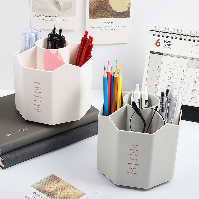 1pc 360-Degree Spinning Organizers, Desktop Storage Stationery Supplies,  for Office, School, Art Supply, Kids - Image 2