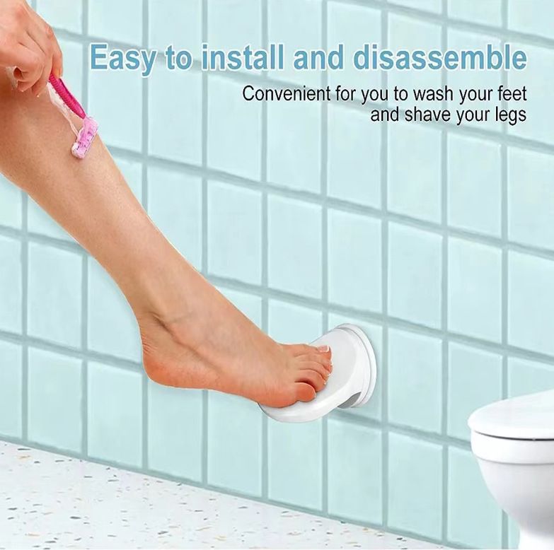 Shower Foot Rest with Suction Cups – Non-Slip Bathroom Pedal, Leg Shaving Aid for Shower - Image 2