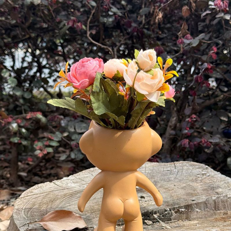Big Eye Elf Flower Pot – Desktop Bonsai Decorative Ornament for Home Office Garden - Image 3