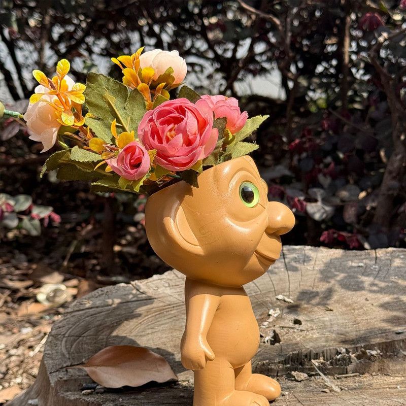 Big Eye Elf Flower Pot – Desktop Bonsai Decorative Ornament for Home Office Garden - Image 5