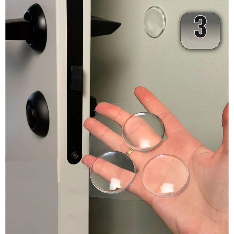 Silicone anti-collision bumpers for door handles and refrigerators. - Image 1