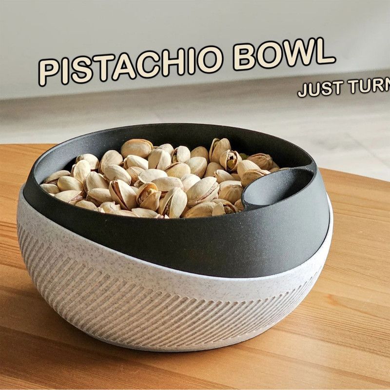 2-Tier Snack Bowl with Shell Disposal Compartment – Must-Have for Living Room - Image 1