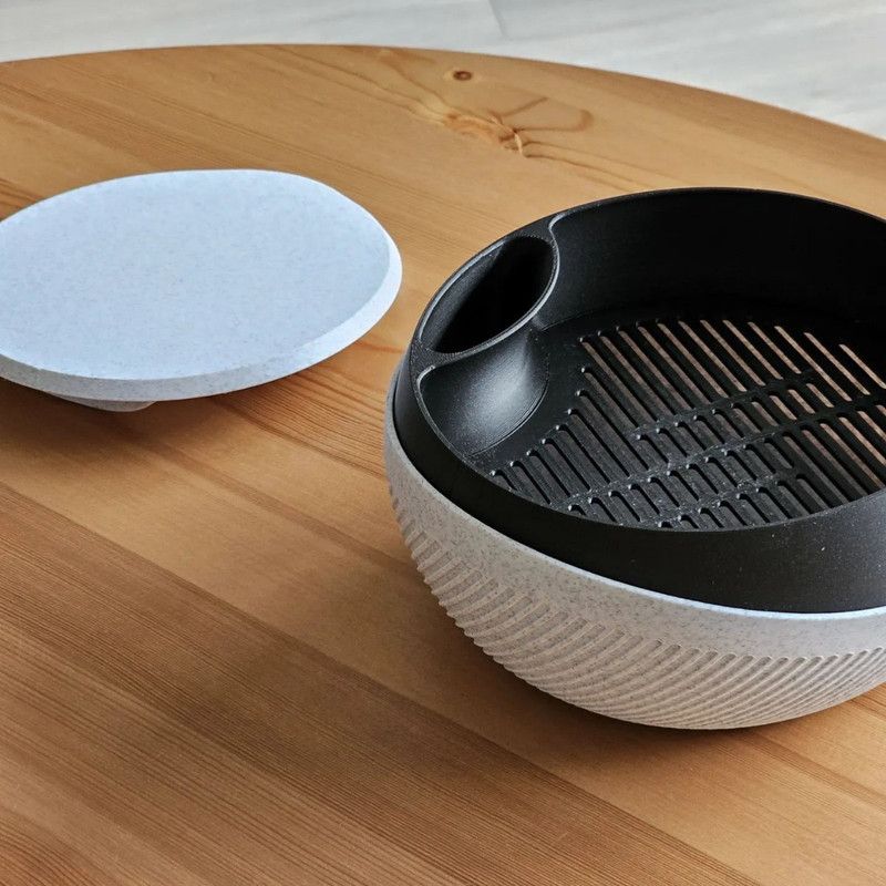 2-Tier Snack Bowl with Shell Disposal Compartment – Must-Have for Living Room - Image 2