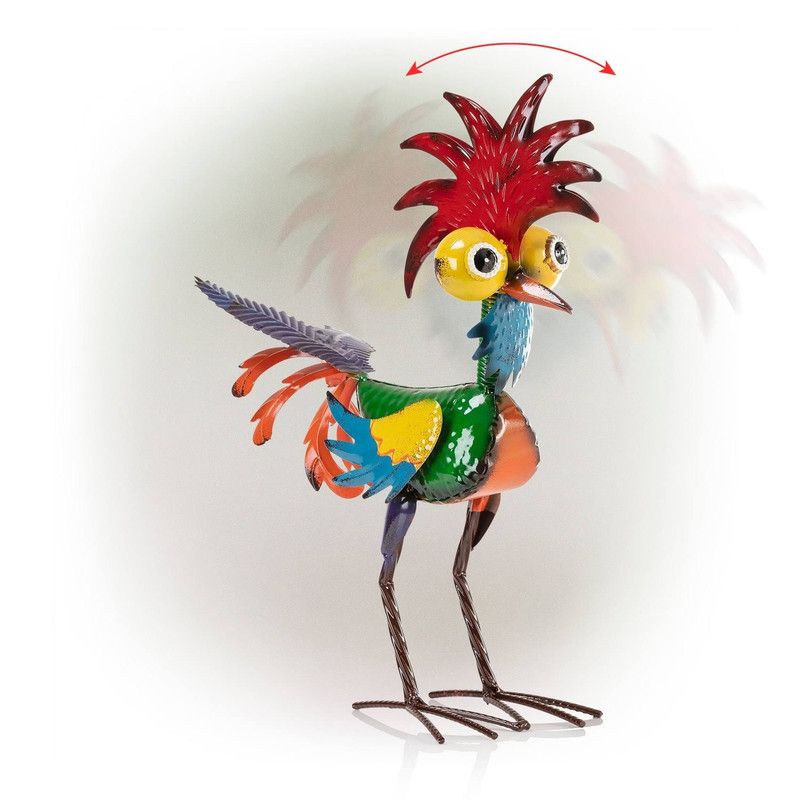 hanksgiving Rooster Garden Statue – Rustic Outdoor Yard Decor - Image 1