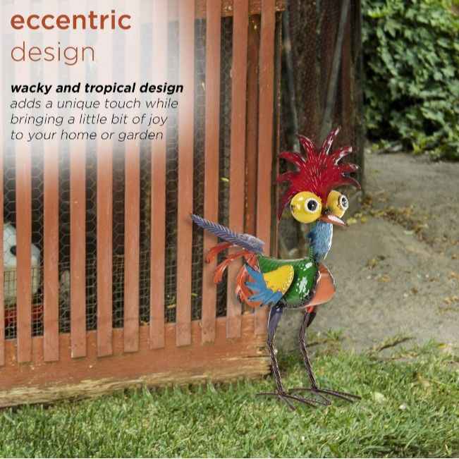 hanksgiving Rooster Garden Statue – Rustic Outdoor Yard Decor - Image 3