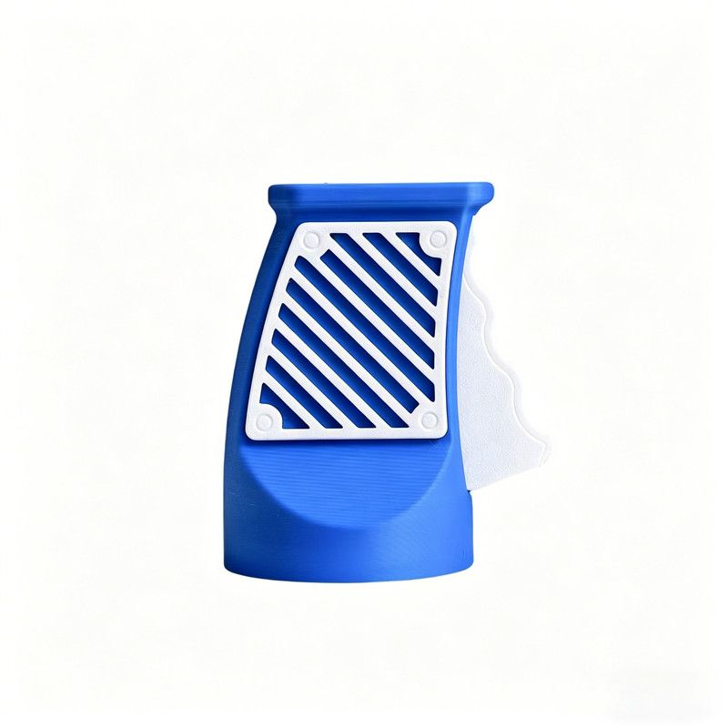 3D printed desktop ornament of a one-handed can opener, for beverages.Blue - Image 1
