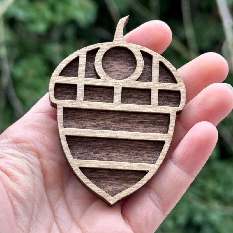 Wooden display stand for mini curiosities,Nut - Image 1