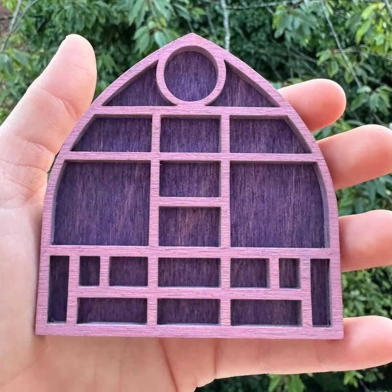 Wooden display stand for mini curiosities,Cathedral - Image 1