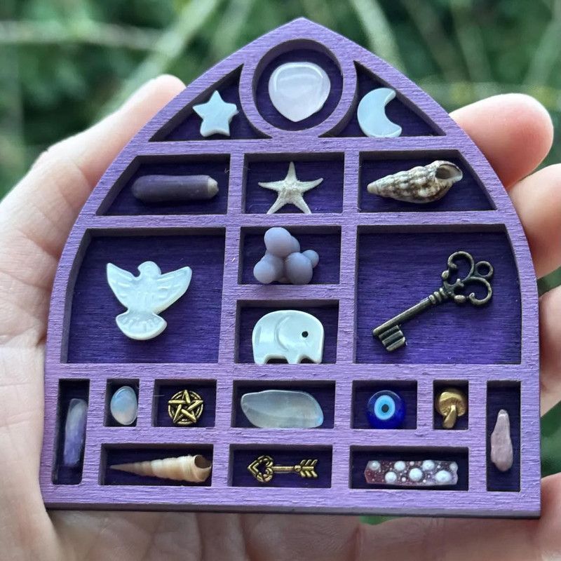Wooden display stand for mini curiosities,Cathedral - Image 1