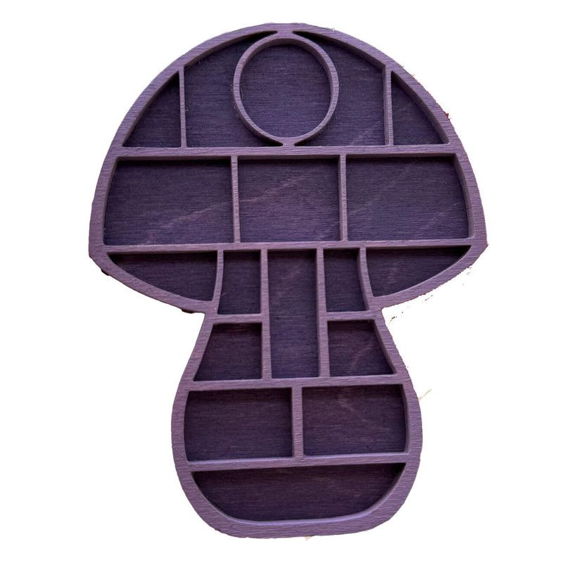 Wooden display stand for mini curiosities,Mushroom - Image 1