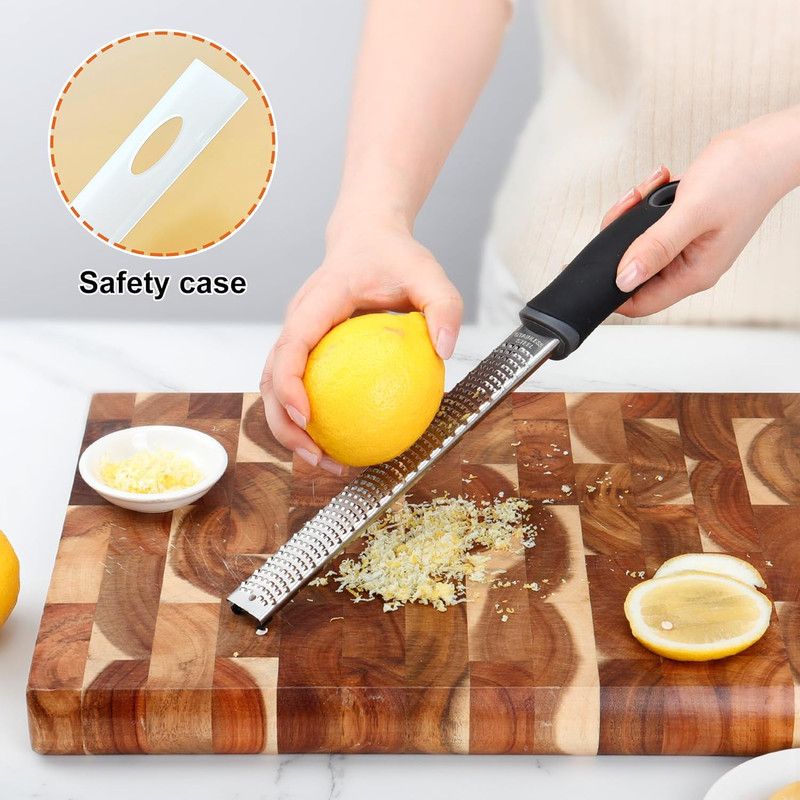 Stainless Steel Lemon Zester, Cheese Grater for Lime, Cheese, Dishwasher Safe - Image 5