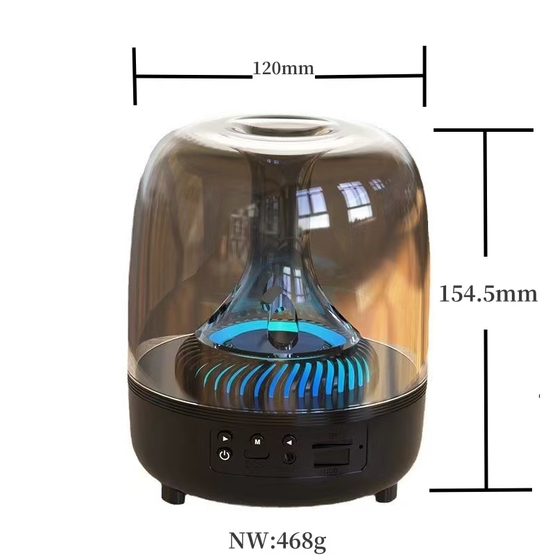 Portable Wireless Speaker with 12D Surround Bass, RGB Water Ripple Ambient Light, wireless 5.3, Hands-Free Calling, Wireless Speaker for Home, Outdoor, Party, Compatible with iPhone, Android, Laptop, Red - Image 7