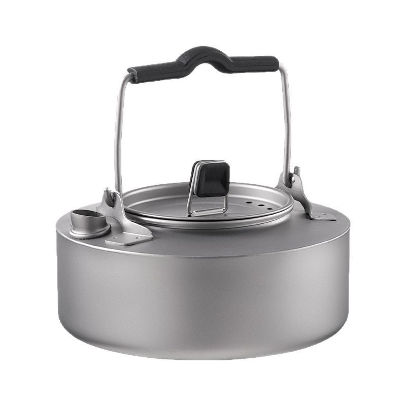 Pure titanium kettle, outdoor teapot, cookware, camping equipment, outdoor camping tableware, portable cookware set, titanium kettle - Image 1