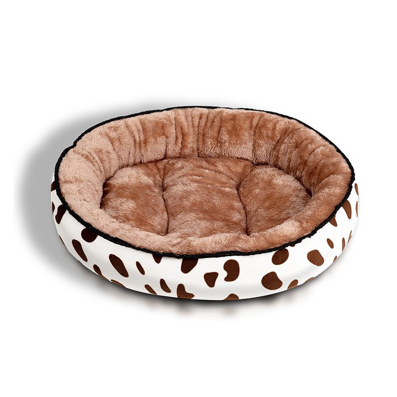 Winter Warm Round Pet Bed Arctic Fleece High Resilience Four Seasons Bed for Cat Dog - Image 1