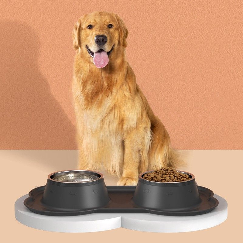 Anti Tip Stainless Steel Dog Bowl 2 in 2 Food Water Bowl - Image 4