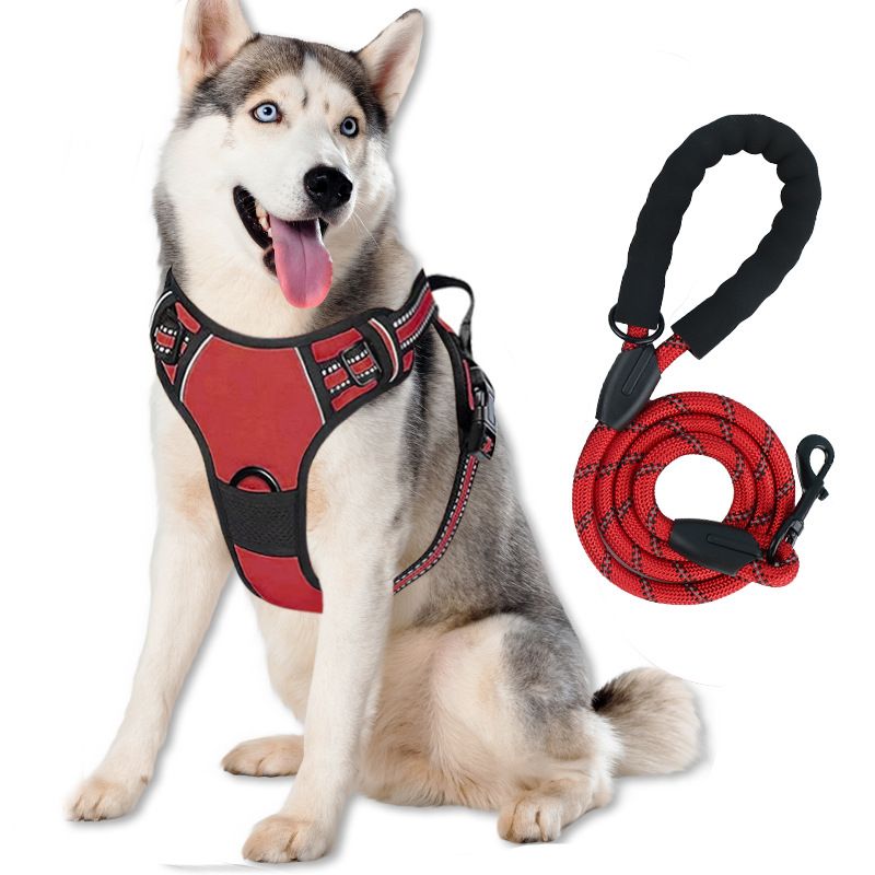 Reflective Dog Harness Leash Set Anti Pull Vest for Pets - Image 3