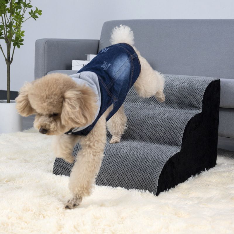 Detachable Washable Non Slip Pet Stairs Ramp Dog Bed Climbing Ladder - Image 2