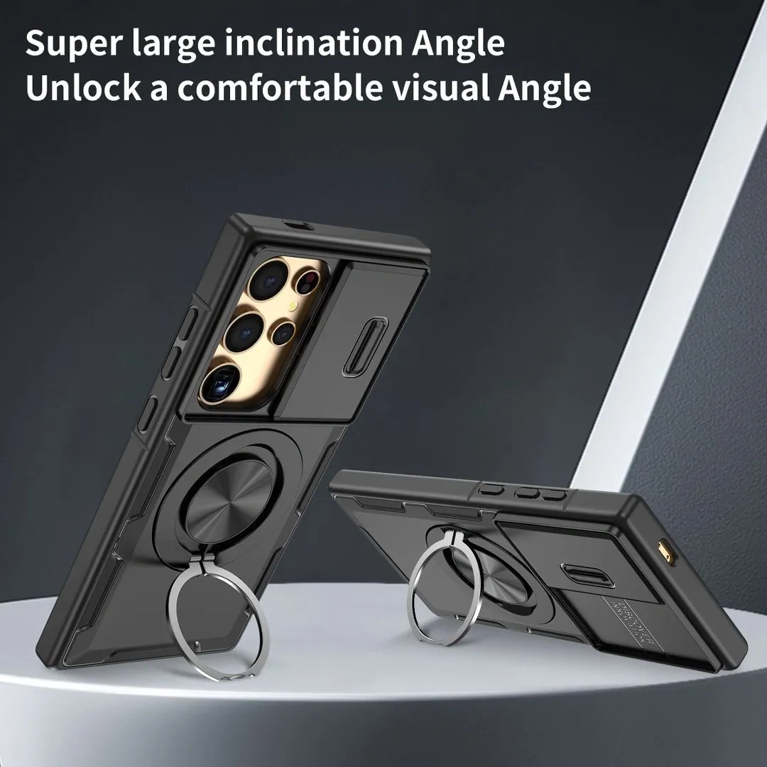 2-in-1 Magnetic Sliding Lens Case, Black for Samsung S24Ultra - Image 3