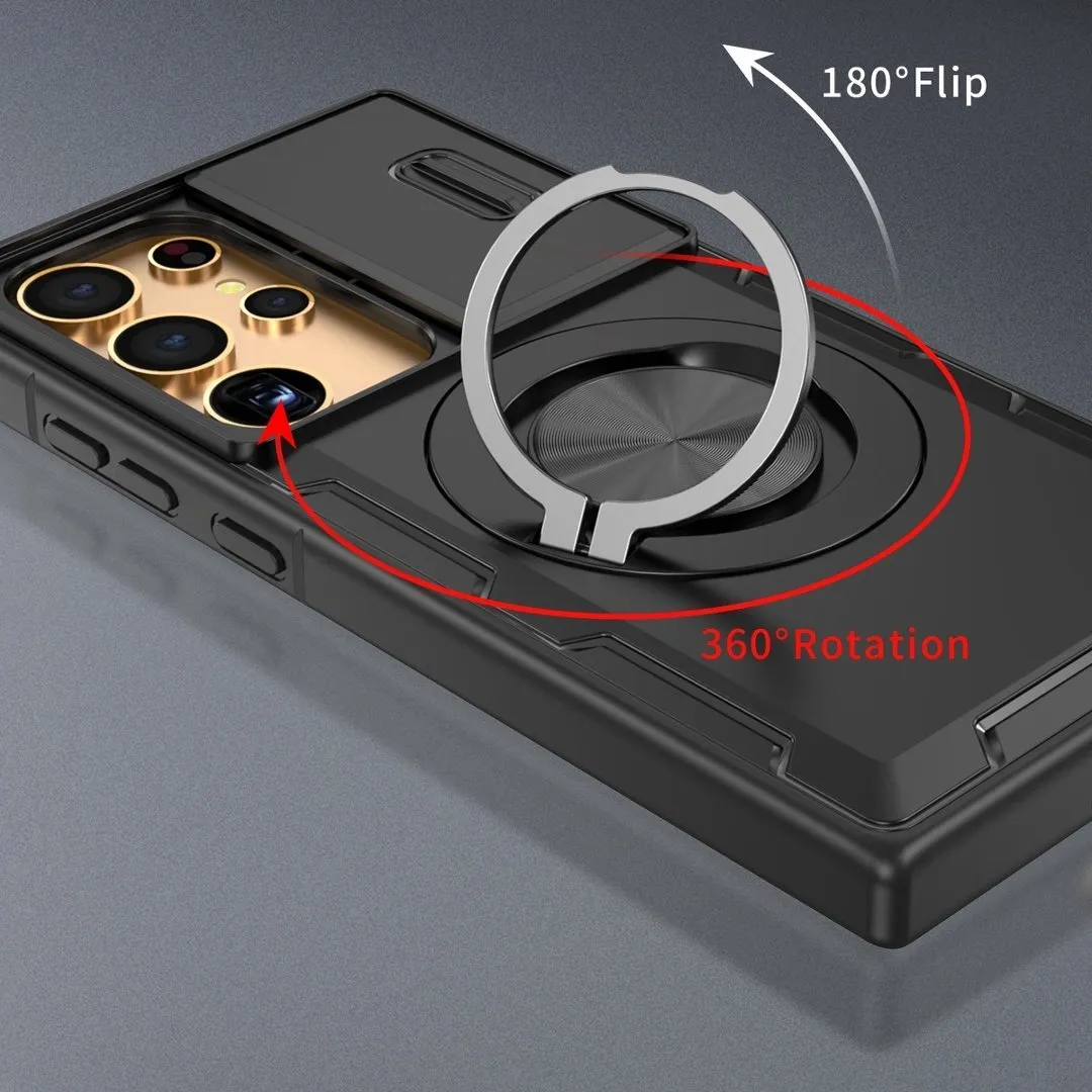 2-in-1 Magnetic Sliding Lens Case, Black for Samsung S25Ultra - Image 2