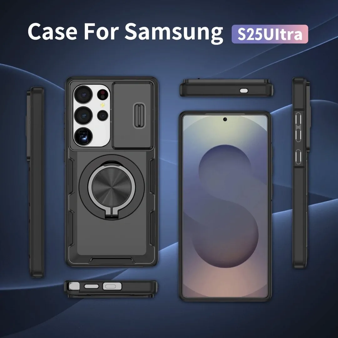 2-in-1 Magnetic Sliding Lens Case, Black for Samsung S25Ultra - Image 5