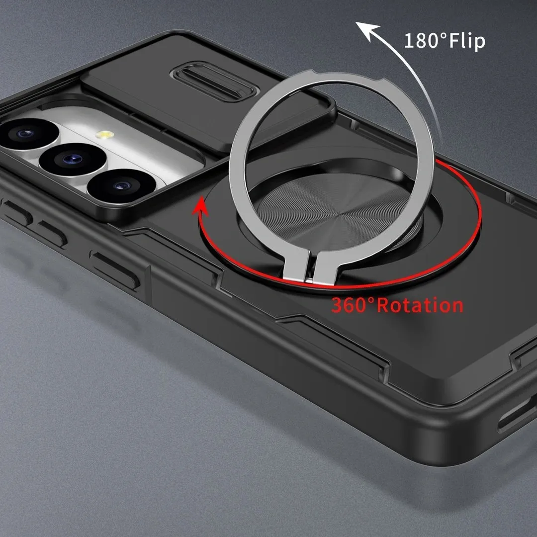 2-in-1 Magnetic Sliding Lens Case, Black for Samsung S26 - Image 2
