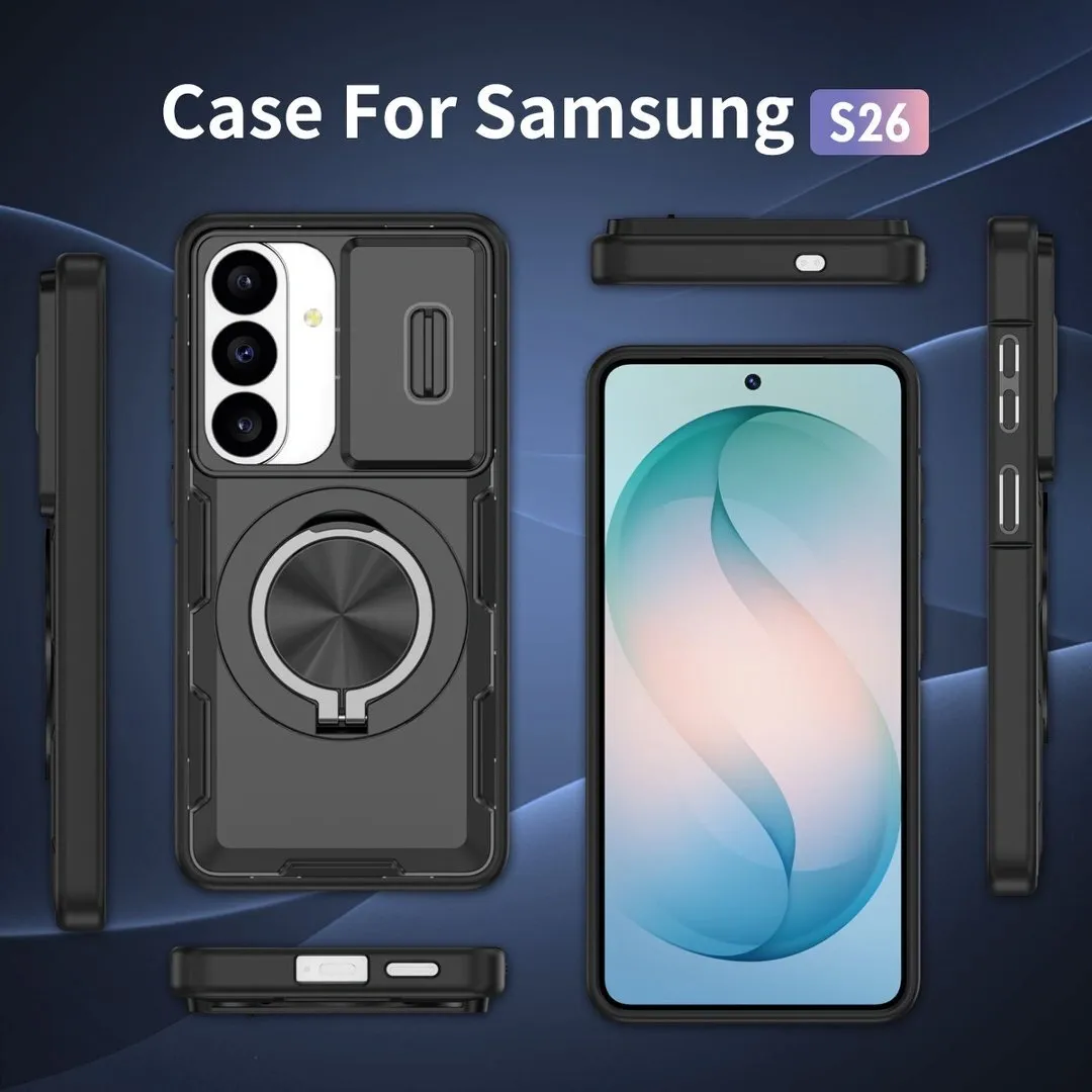 2-in-1 Magnetic Sliding Lens Case, Black for Samsung S26 - Image 5