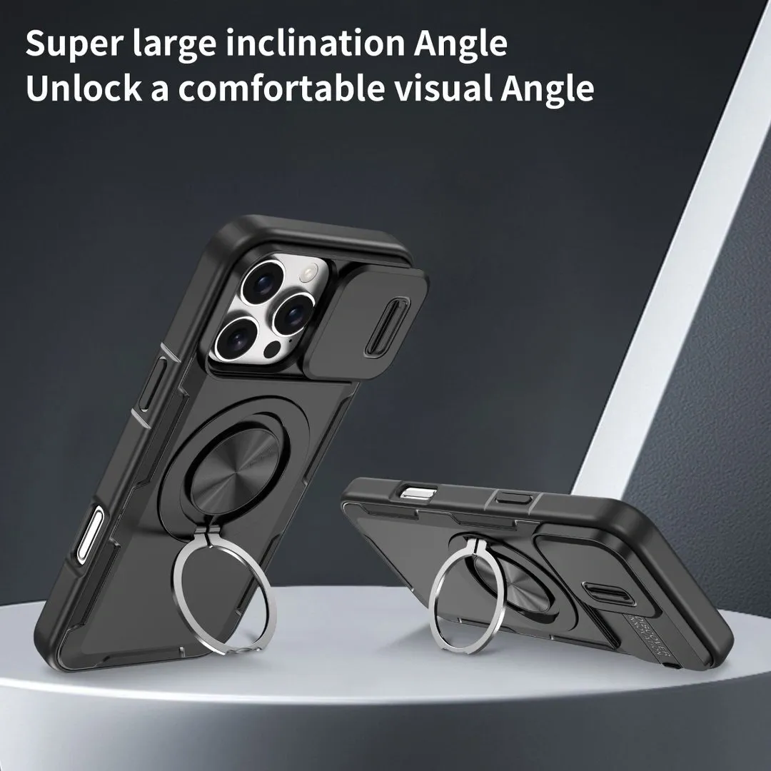 2-in-1 Magnetic Sliding Lens Case, Black for iPhone 16 Pro Max - Image 3
