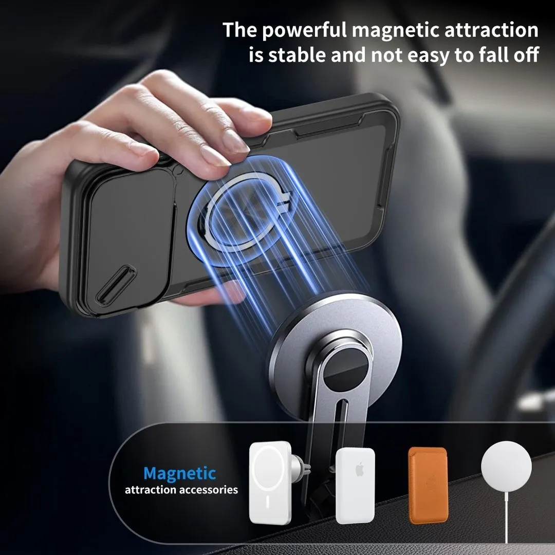 2-in-1 Magnetic Sliding Lens Case, Black for iPhone 17 Pro Max - Image 3