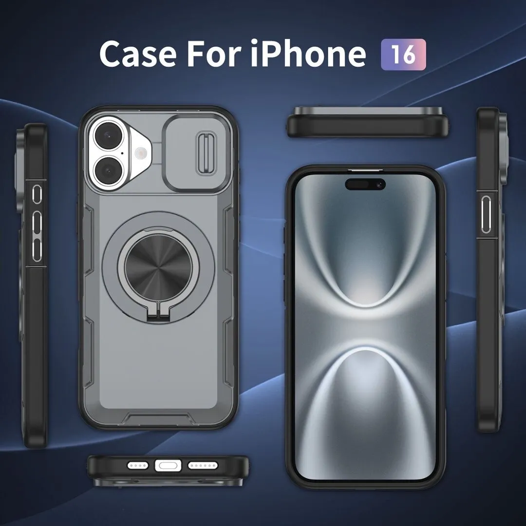 Red Warrior 2-in-1 Magnetic Sliding Lens Case grey for iPhone 16 - Image 4
