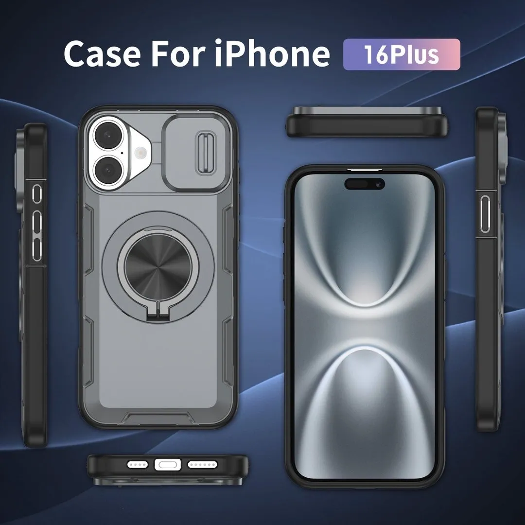 Red Warrior 2-in-1 Magnetic Sliding Lens Case grey for iPhone 16 Plus - Image 4
