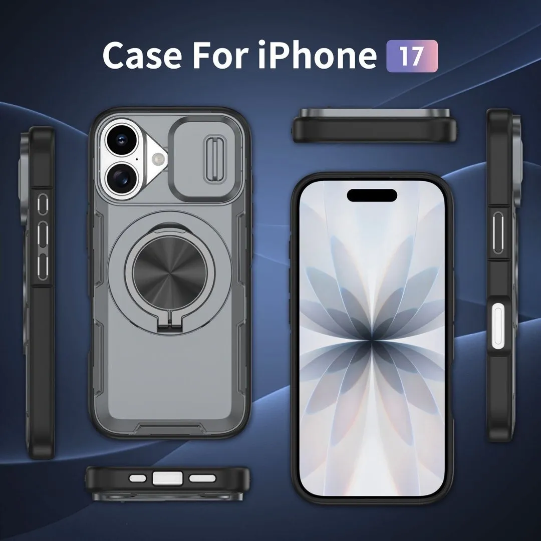 2-in-1 Magnetic Sliding Lens Case, Grey for iPhone 17 - Image 4