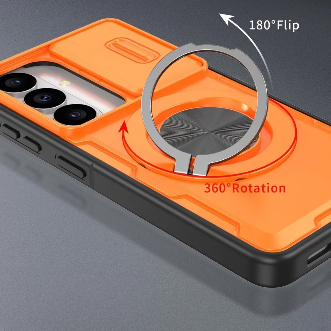 2-in-1 Magnetic Sliding Lens Case, Purple for Samsung S26 - Image 2