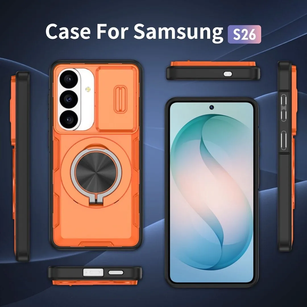 2-in-1 Magnetic Sliding Lens Case, Purple for Samsung S26 - Image 5