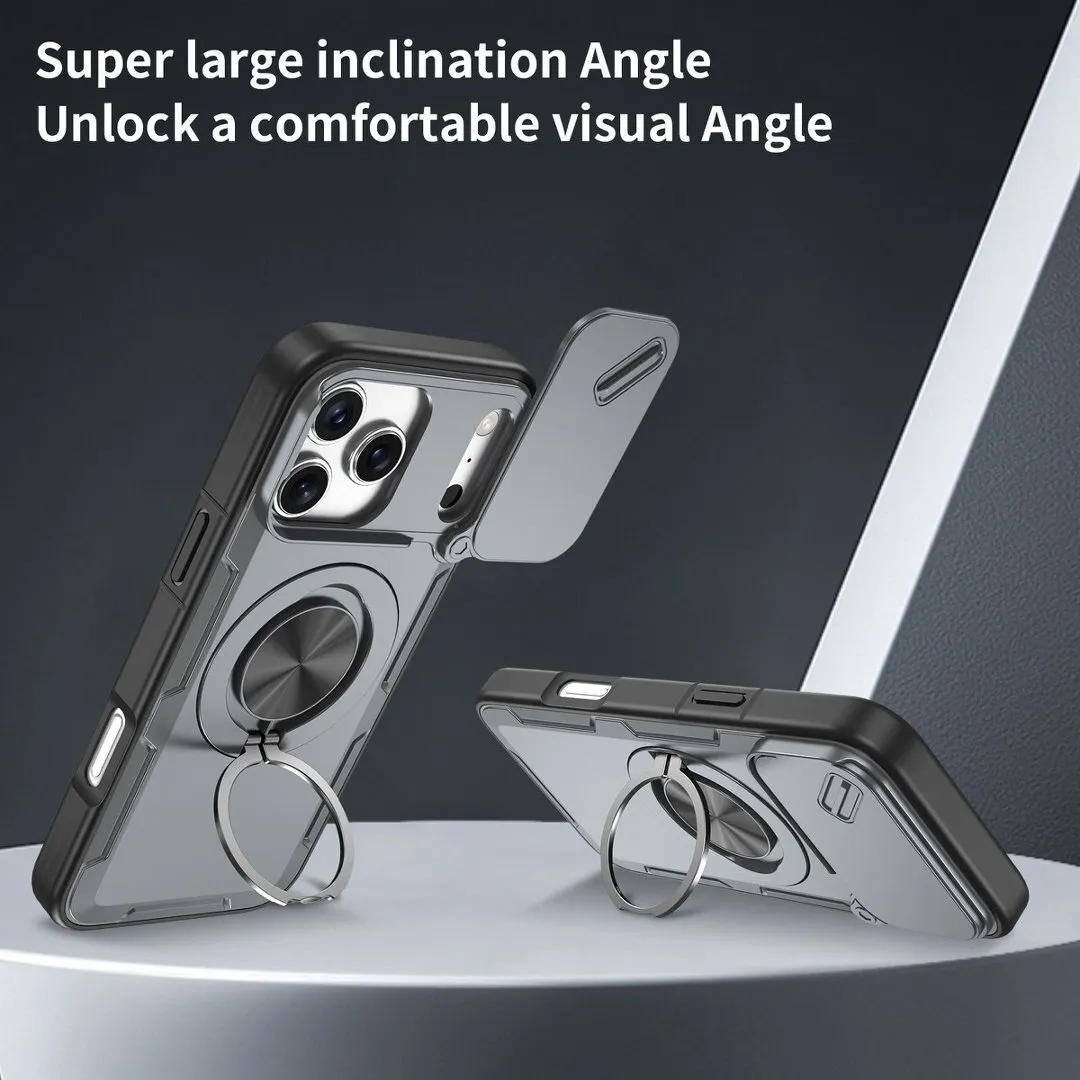 2-in-1 Magnetic Sliding Lens Case, Grey for iPhone 17 Pro Max - Image 2