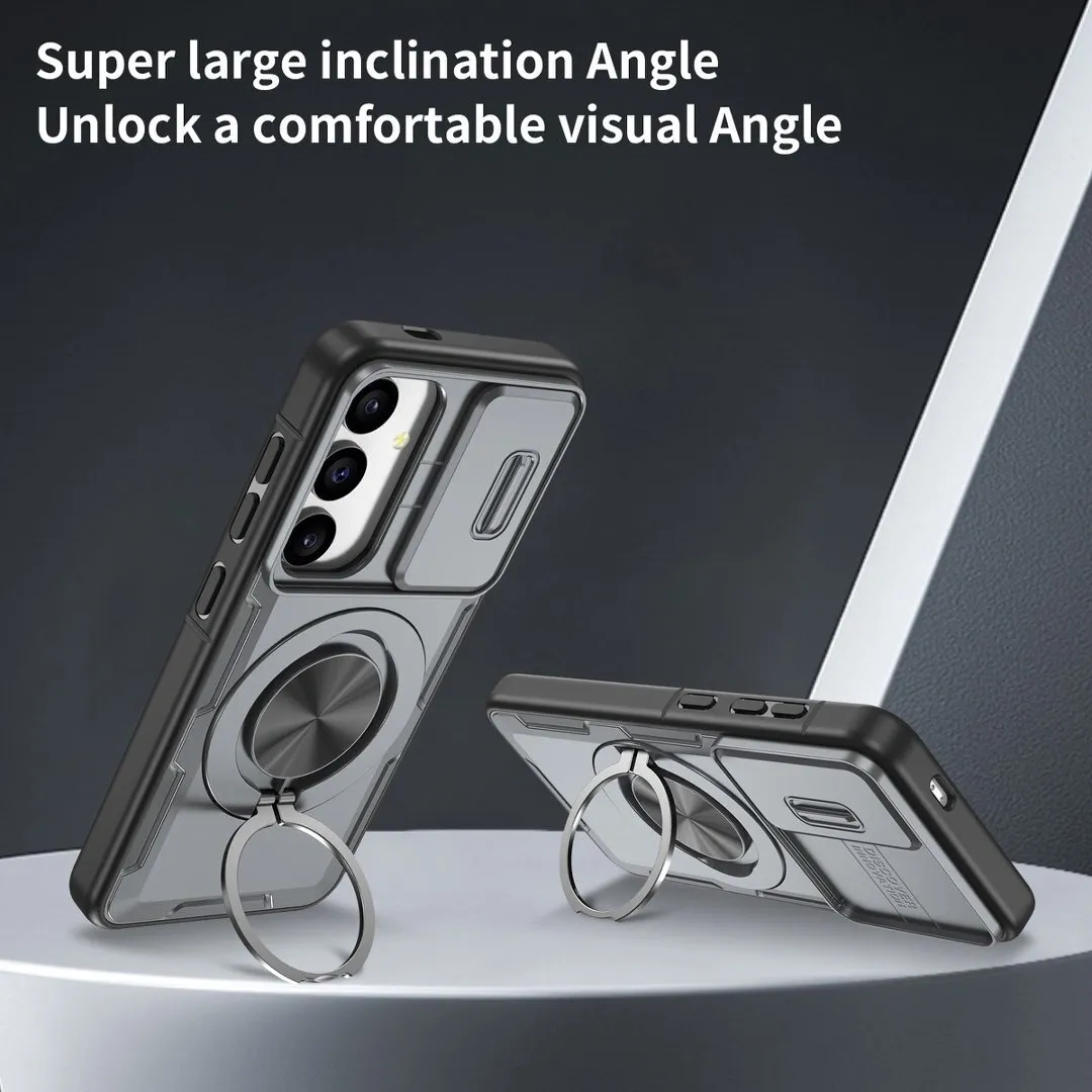 2-in-1 Magnetic Sliding Lens Case, Grey for Samsung S25 - Image 3