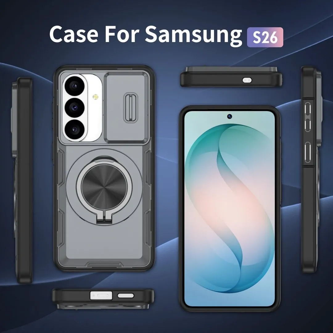 2-in-1 Magnetic Sliding Lens Case, Grey for Samsung S26 - Image 5
