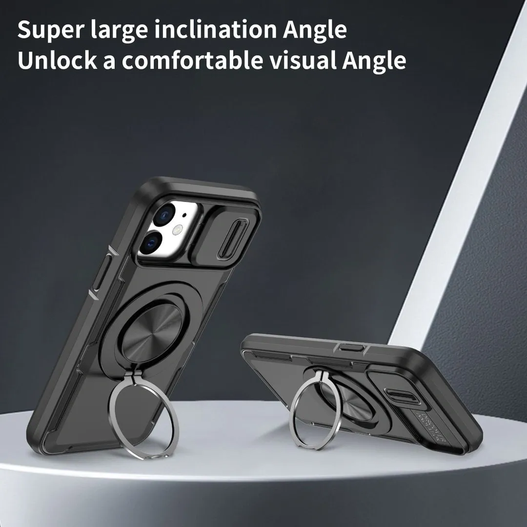 2-in-1 Magnetic Sliding Lens Case, Black for iPhone 12 - Image 3