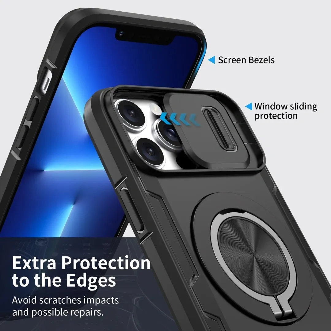 2-in-1 Magnetic Sliding Lens Case, Black for iPhone 12 Pro Max - Image 4