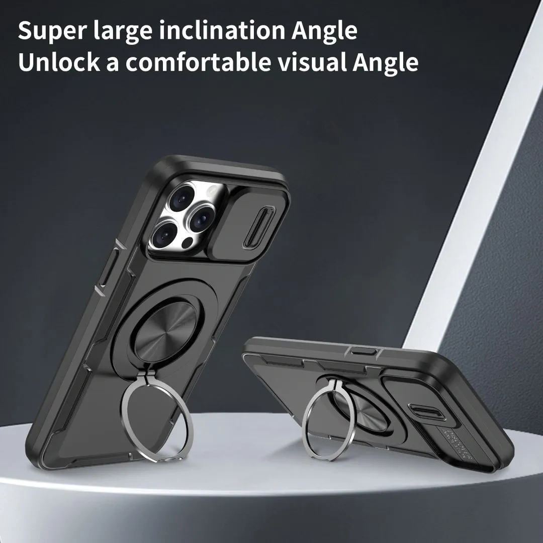 2-in-1 Magnetic Sliding Lens Case, Black for iPhone 13 Pro - Image 3