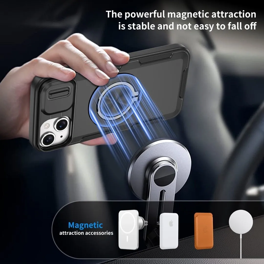 2-in-1 Magnetic Sliding Lens Case, Black for iPhone 14 - Image 3
