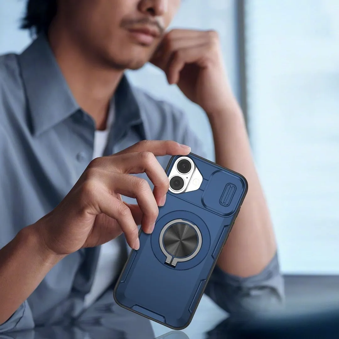2-in-1 Magnetic Sliding Lens Case, Blue for iPhone 16 Plus - Image 5